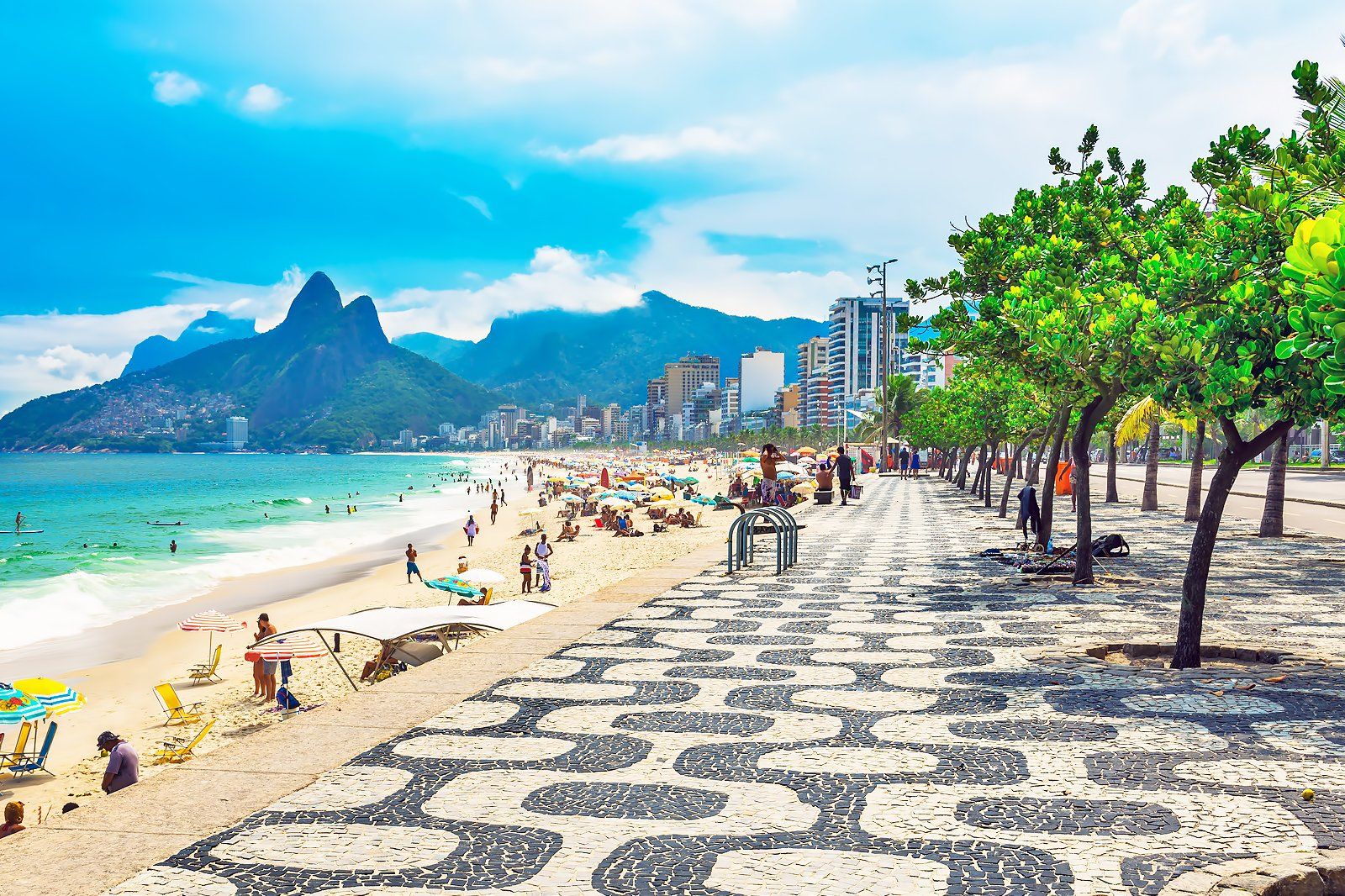 Ipanema beach promenade in Rio de Janeiro
